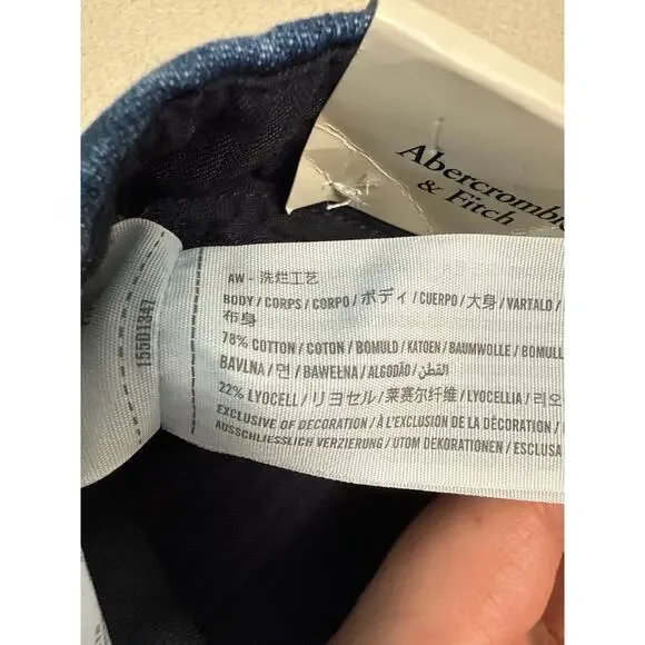 Abercrombie & Fitch Sloan Ultra High Rise Wide Leg Tailored Jean Size 16 Short - Picture 6 of 6